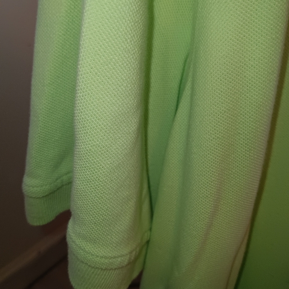 IZOD Lime Green Heritage Polo Shirt Mens Size XLT - Picture 3 of 5